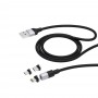 USB кабель магнитный Deppa USB-C, Lightning, Micro USB (1,2м) 72282