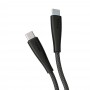 USB кабель Deppa Fly Type-C - Type-C 60Вт 3A Black (1м) 72532