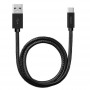 USB кабель Deppa Leather USB - Type-C Black (1,2м) 72270