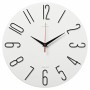 Часы настенные Рубин d=30см, корпус белый+черный "Классика"