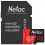 Карта флеш-памяти Netac MicroSD P500 Extreme Pro 128GB +ADP