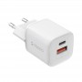 СЗУ Deppa USB + Type-C PD 3,0 QC 3.0+ GaN 33Вт White 11475