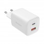 СЗУ Deppa USB + Type-C PD 3,0 QC 5.0 GaN 65Вт White 11491