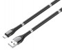 USB кабель micro LDNIO LS511 (Магнитная оплетка, 2.4A, 1m) Black
