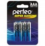 Эл.питания Perfeo LR03/4BL AAA (1BL-4шт) Super Alkaline
