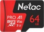 Карта флеш-памяти Netac MicroSD P500 Extreme Pro 64GB +ADP