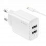 СЗУ Deppa Ultra 2xUSB + Lightning 1м, 2.4А Black 11488