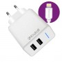 СЗУ Krutoff CH-07L 2xUSB, 2.4A + кабель Lightning (white)