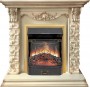 Каминокомплект: Портал Adriana слоновая кость, патина с очагом Royal Flame Majestic FX Brass