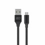 USB кабель Axxa Nylon USB - Micro USB Black (1м)