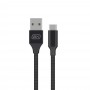 USB кабель Axxa Nylon 2А USB - USB Type-C Black (1м)