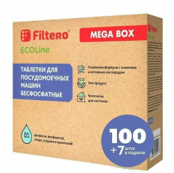 Таблетки для посудомоечных машин Filtero ECOline бесфосфатные 100+7 шт 724