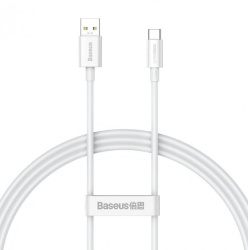 USB кабель Baseus Silky Fast Charging Data Cable Type-A - Type-C 3A 1м Moon White