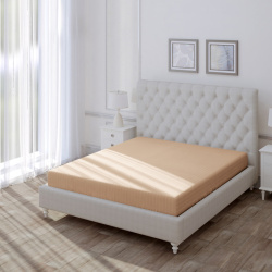 Простыня на резинке Волшебная Ночь 160/200/20 Caramel mousse Поплин 789240