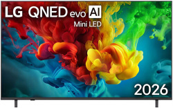  65" (165см) Телевизор LG 65QNED83B6A, SMART- Да, UHD 4K 3840x2160, Цвет Чёрный