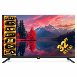 32" (81см) Телевизор VR 32VH14BS, SMART, HD 1366x768, Цвет Чёрный