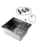Кухонная мойка Wisent WS35044 Satin с коландером, дозатором и сифоном