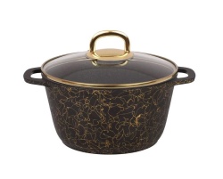 Кастрюля Kukmara Грация 2,5 л Черный/золото кчз25а