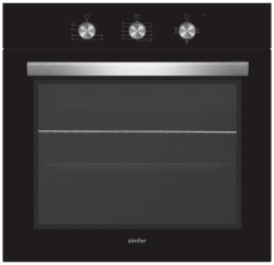 Встраиваемый Газовый духовой шкаф Simfer B6GB12016, цвет Чёрный