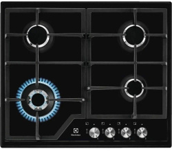 Встраиваемая варочная панель Газовая Electrolux EGS6436K, 59,5 см, цвет Чёрный