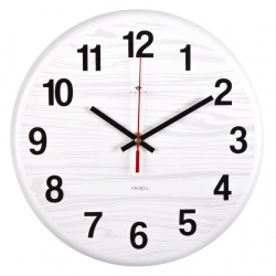 Часы настенные Рубин Текстура дерева d-27см белый 2626-005