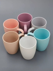 Кружка Jewel Аура-Ромбы 350 мл ПС00127-06 бордовый