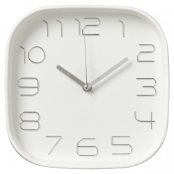 Часы настенные Рубин Классика 25х25см белый+серебро 2500-002 