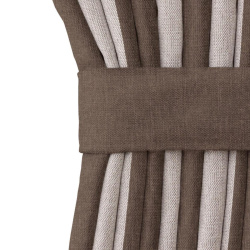 Комплект штор Волшебная ночь Зебра-кофе 200*270 см рогожка 777459