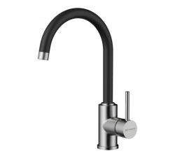 Смеситель Omoikiri Shinagawa-BN-BL латунь/нерж. сталь/черный