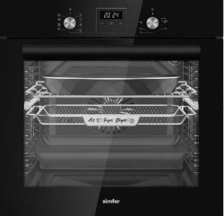 Встраиваемый Электрический духовой шкаф Simfer B6ES69125, цвет Чёрный