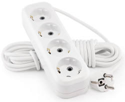 Сетевой удлинитель LUX У4-Е-05 4-местный с з/к (250В,16А,5м)