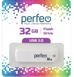 USB накопитель 32Gb USB2.0 Perfeo C05 White