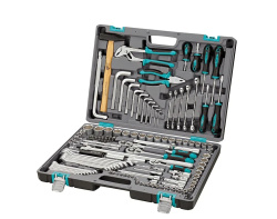 Набор инструментов STELS 1/2",3/8", 1/4", CrV, пластиковый кейс 142 предм.