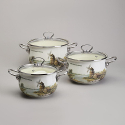 Набор кастрюль Agness Family Hose 6 пр. 2,0 л, 2,8 л, 3,8 л 943-106