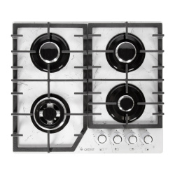 Встраиваемая варочная панель Газовая Gefest ПВГ 2232-01 Р152, 60 см, цвет Белый мрамор