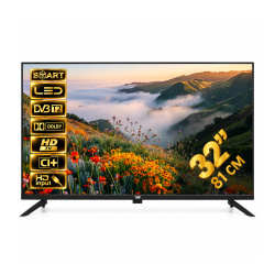 32" (81см) Телевизор VR 32VH13BS, SMART, HD 1366x768, Цвет Чёрный