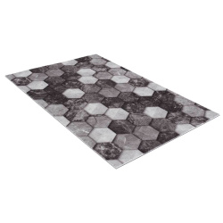 Коврик Shahintex придверный Digital Print Соты мрамор 60*90 тёмный