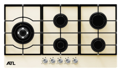 Встраиваемая варочная панель Газовая ATL 4 TB 90 BG MSTGF, 90 см, цвет Бежевый