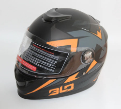 Мотошлем RACER BLD-M62 (XL) черный/оранжевый