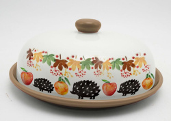 Блюдо Prima Collection Ежики в лесу 23 см для блинов с крышкой HC604R-C1