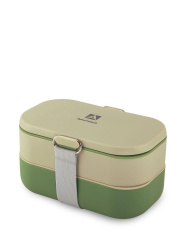 Ланч-бокс Арктика 1350 мл зеленый/бежевый