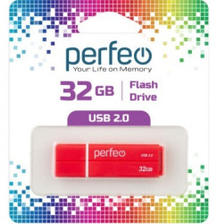 USB накопитель 32Gb USB2.0 Perfeo C01G2 Red