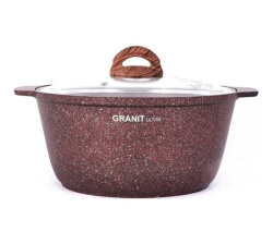 Кастрюля-жаровня Kukmara Granit ultra red 5 л жга51а