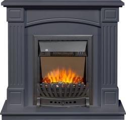 Каминокомплект: Портал Boston STD серый графит с очагом Royal Flame Aspen Black