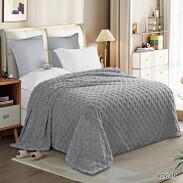 Плед Vse Doma Шерпа 180х200 Ромб Серый B01592