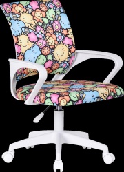 Детское комп. кресло Defender Fiesta Белый + Принт Солнце и цветы