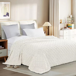 Плед Все Дома Велсофт 150х200 Ромб Молочный B01588