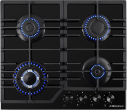 Встраиваемая варочная панель Газовая Maunfeld EGHG.64.43CB\G, 59 см, цвет Чёрный