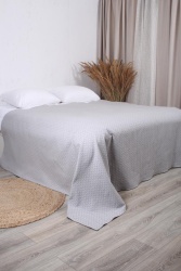 Покрывало Mona Liza Nature 150х200 жаккард вафельный серый АШ500515/2