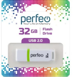 USB накопитель 32Gb USB2.0 Perfeo C11 White
